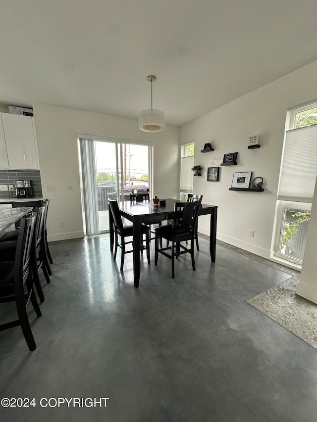 view of dining room