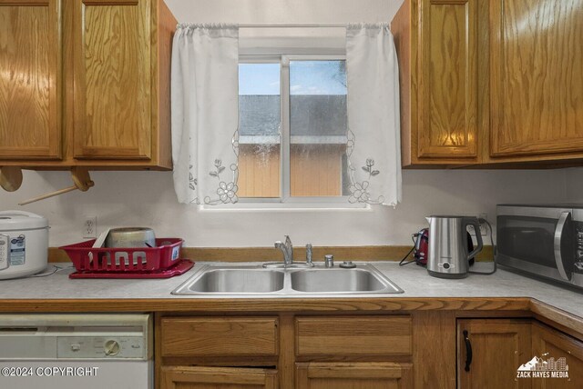 kitchen featuring dishwasher and sink