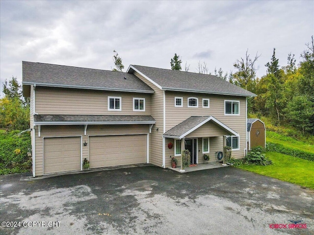 view of front of home featuring a garage