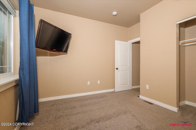 unfurnished bedroom featuring carpet