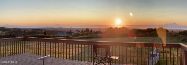 view of deck at dusk