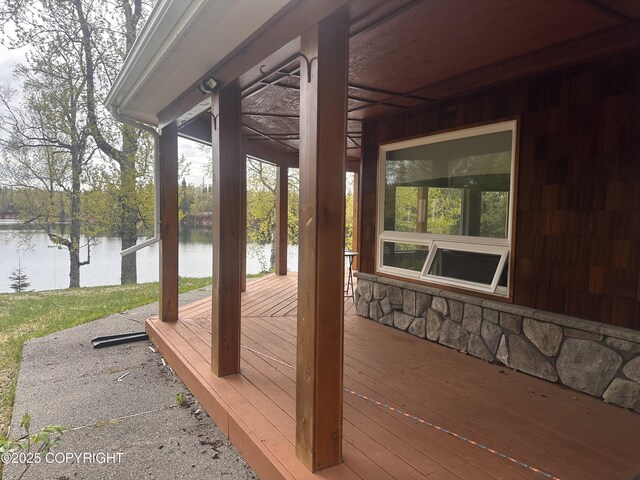 52305 Admiralty Dr, Nikiski/North Kenai, AK 99611 - wooden terrace with a water view