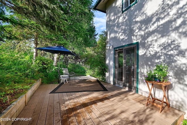 view of wooden terrace