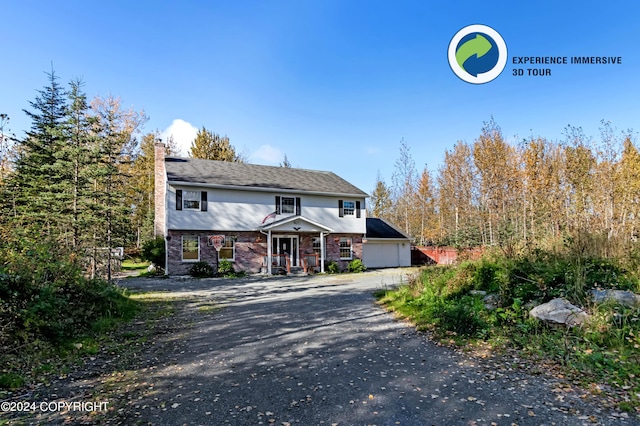 view of property with a garage