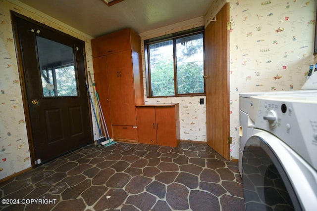 view of clothes washing area