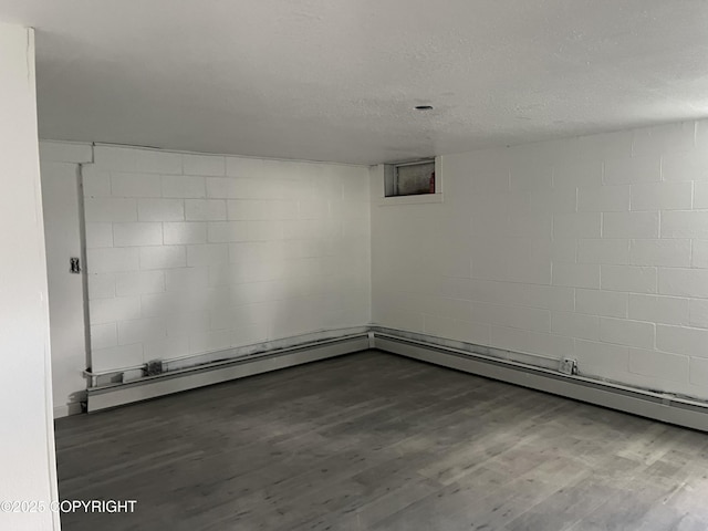 finished basement with wood finished floors