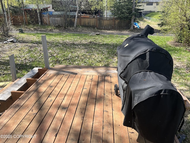wooden terrace with fence
