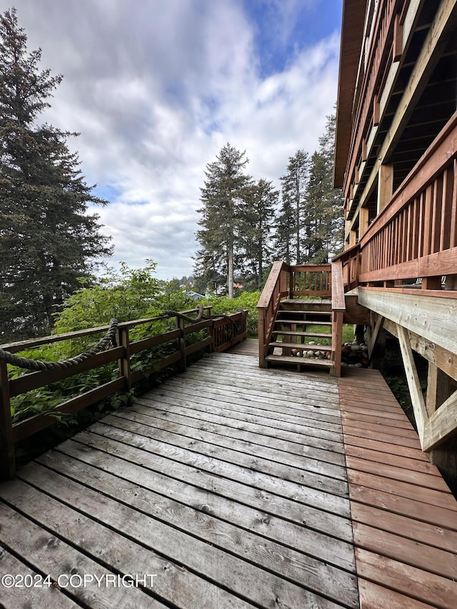 345 C St, Seldovia, AK 99663 - wooden deck with stairs