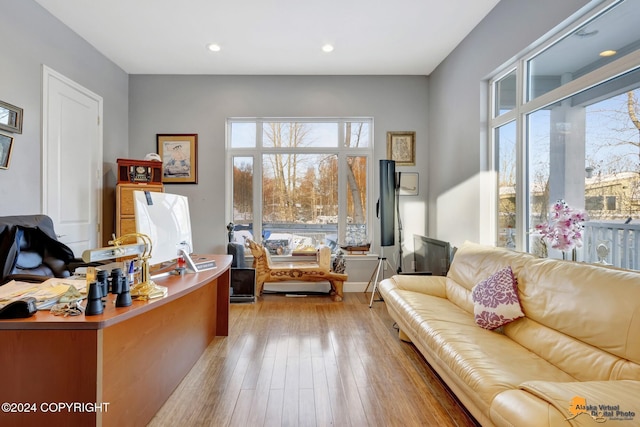 8100 Sky Mountain Ln, Anchorage, AK 99502 - office space featuring light wood-style floors and recessed lighting