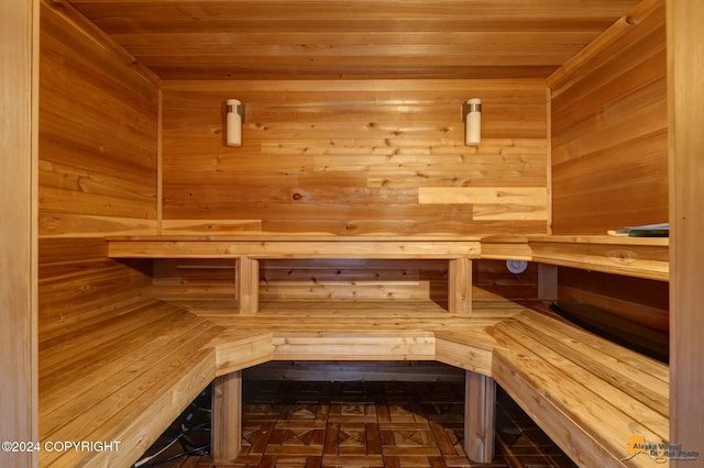 8100 Sky Mountain Ln, Anchorage, AK 99502 - relaxing sauna with wooden ceiling and wood walls