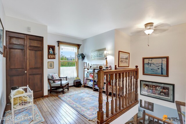 hallway featuring light hardwood / wood-style flooring
