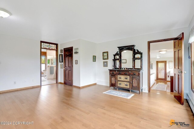 empty room featuring light hardwood / wood-style flooring