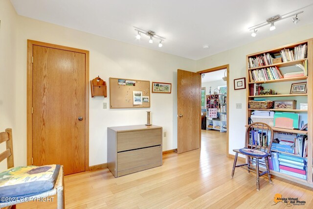miscellaneous room featuring light hardwood / wood-style flooring
