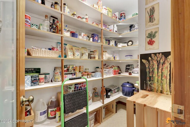 view of pantry