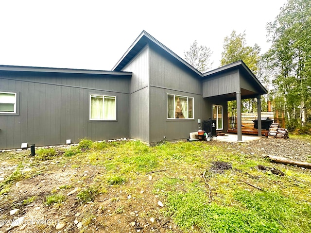 rear view of property with a patio