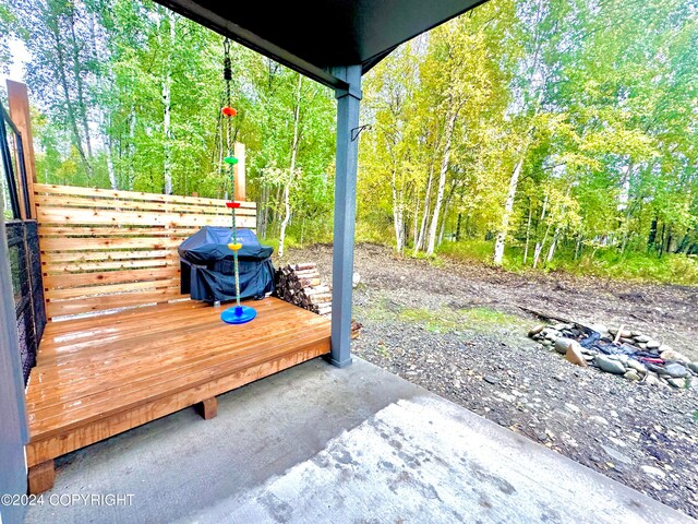 view of patio / terrace with area for grilling