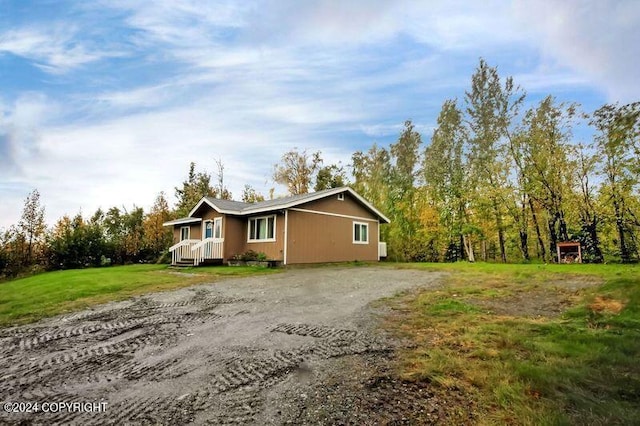 view of home's exterior featuring covered porch