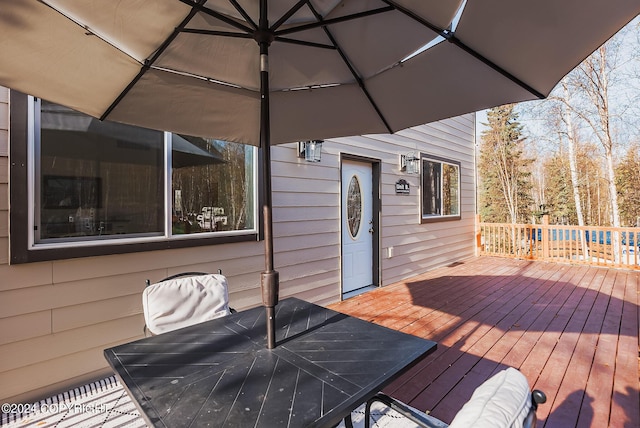 view of wooden deck