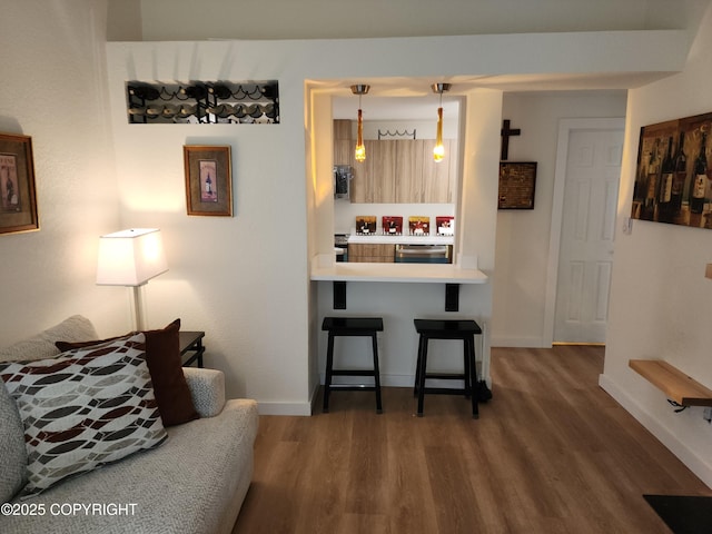 4342 Reka Dr, Anchorage, AK 99508 - living room with wood finished floors and baseboards