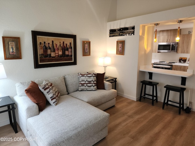 4342 Reka Dr, Anchorage, AK 99508 - living room with wood finished floors and baseboards