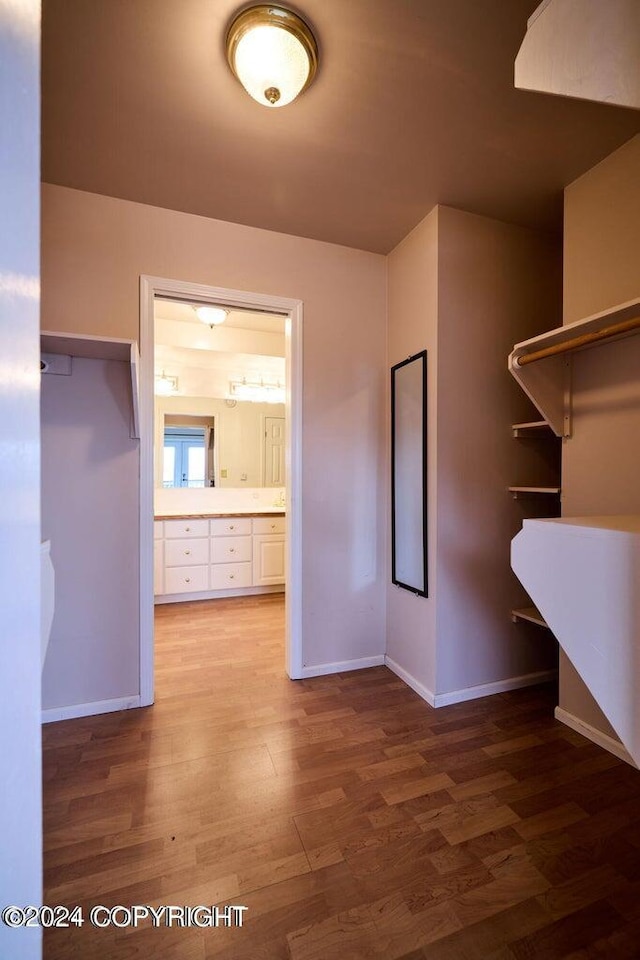 41385 Ptarmigan Heights Dr, Homer, AK 99603 - walk in closet featuring wood finished floors