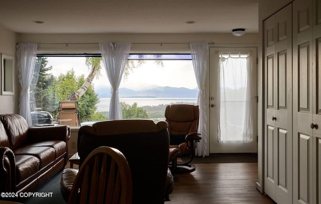 41385 Ptarmigan Heights Dr, Homer, AK 99603 - office featuring wood finished floors and a water view