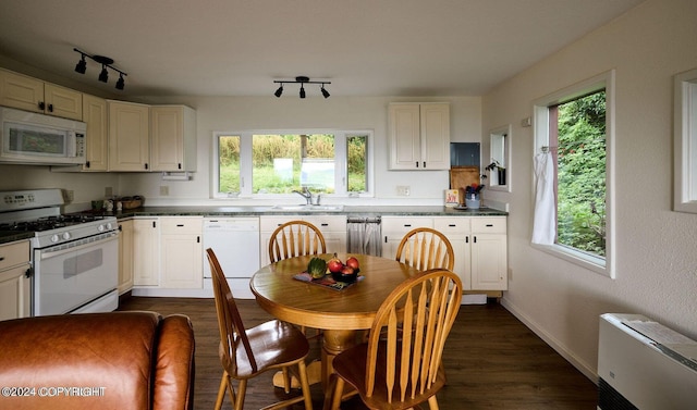 41385 Ptarmigan Heights Dr, Homer, AK 99603 - kitchen with white appliances, a sink, and healthy amount of natural light