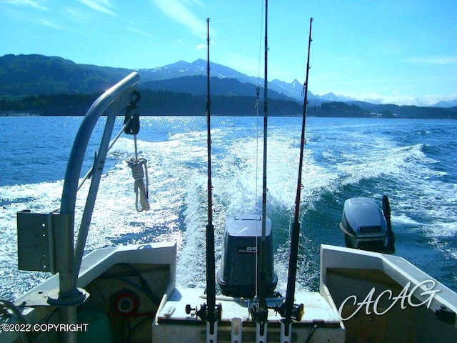 property view of water featuring a mountain view