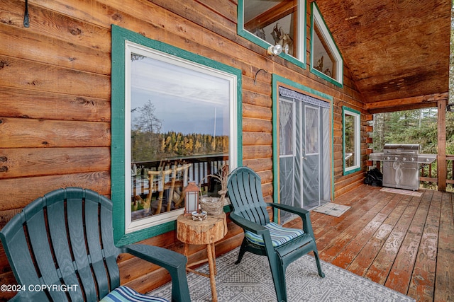 37325 Funny Moose Ln, Soldotna, AK 99669 - wooden deck with grilling area
