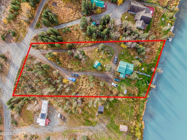 37325 Funny Moose Ln, Soldotna, AK 99669 - aerial overview of property's location with property parcel outlined