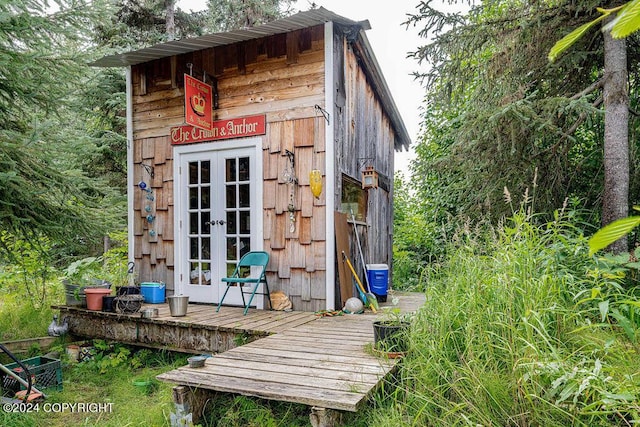 38126 Bobby Rufus Rd, Homer, AK 99603 - view of outbuilding with french doors