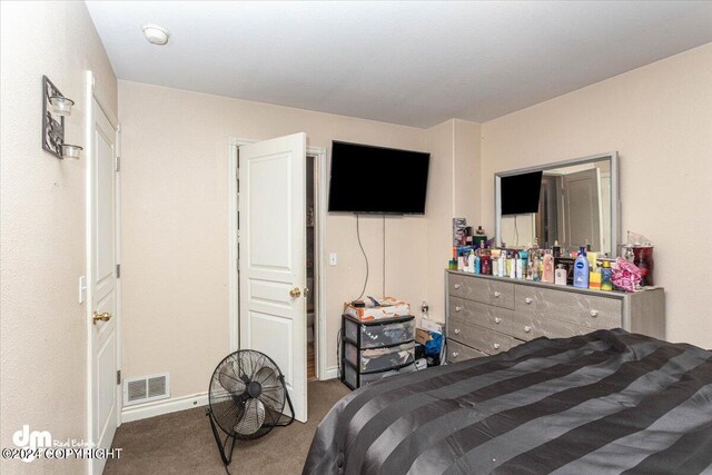 bedroom with carpet floors