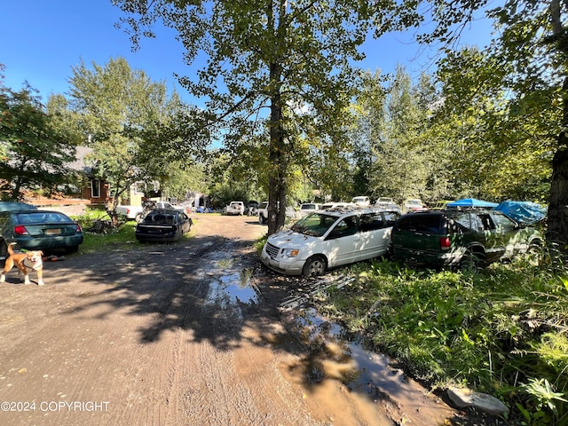 view of parking / parking lot