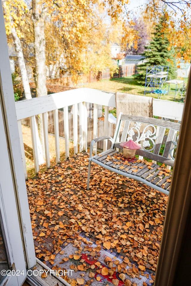 view of balcony