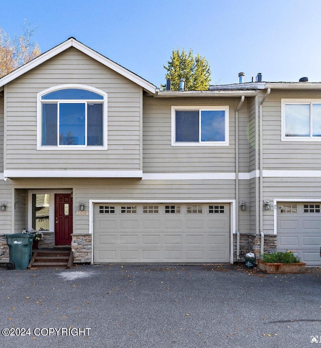 view of property featuring a garage