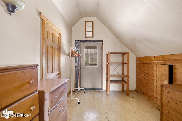 bonus room with vaulted ceiling