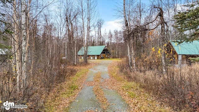 view of road featuring driveway
