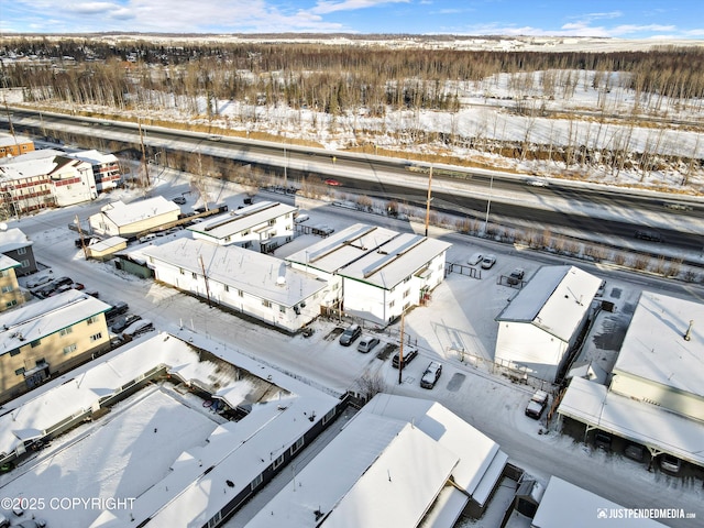 view of snowy aerial view