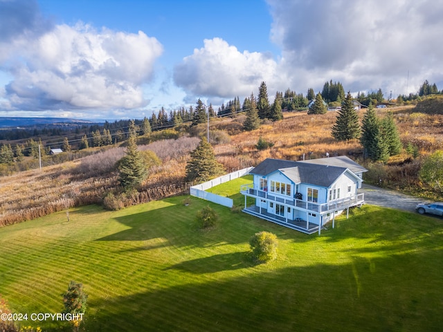 drone / aerial view featuring a rural view