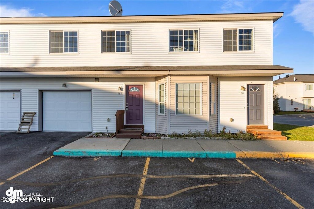 view of property with a garage