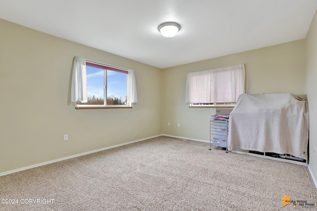 view of carpeted spare room