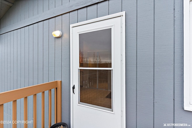 view of doorway to property