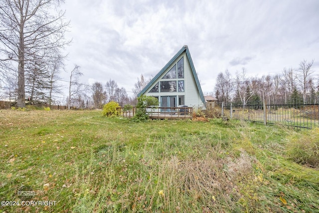 4480 E 138th Ave, Anchorage, AK 99516 - rear view of property with a deck