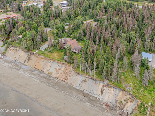 drone / aerial view with a view of trees