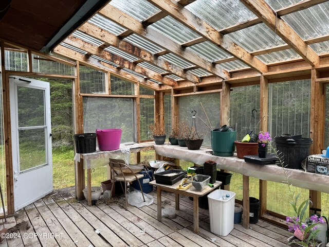view of sunroom