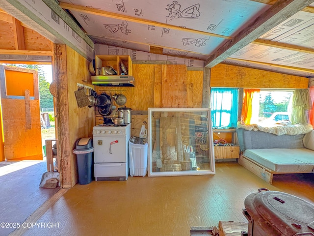 17597 Arcturus Loop, Ninilchik, AK 99639 - living room with healthy amount of natural light, wood finished floors, and wooden walls