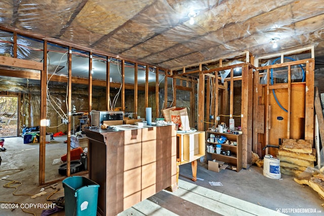 view of basement