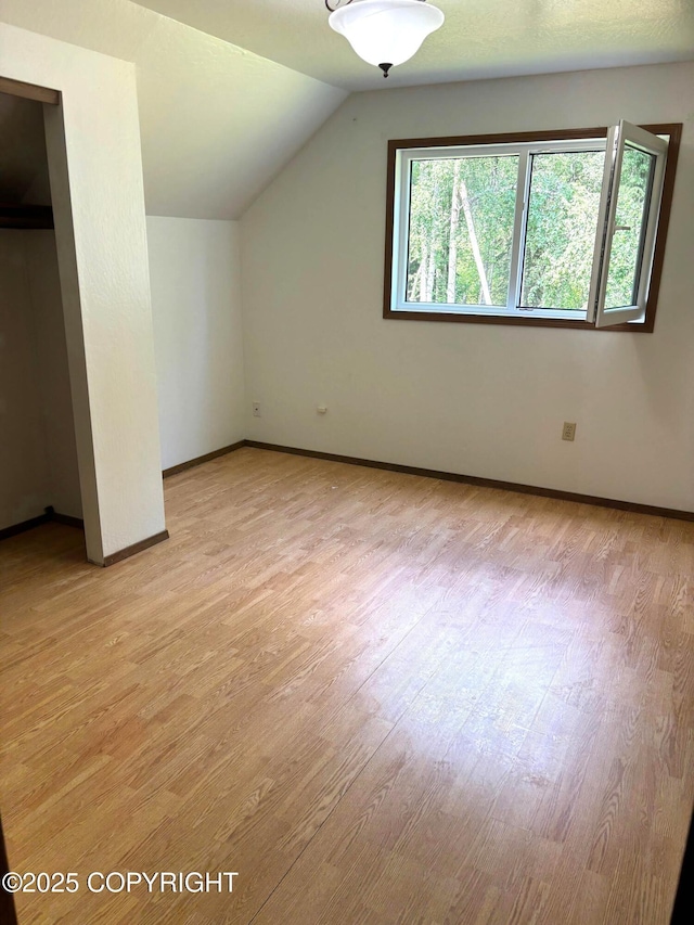 7025 S Gilleys Cir, Wasilla, AK 99654 - bonus room featuring plenty of natural light, light wood-style flooring, and lofted ceiling
