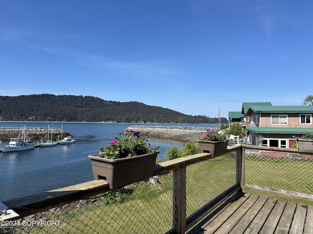 property view of water with a mountain view