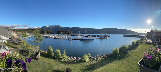 water view featuring a mountain view